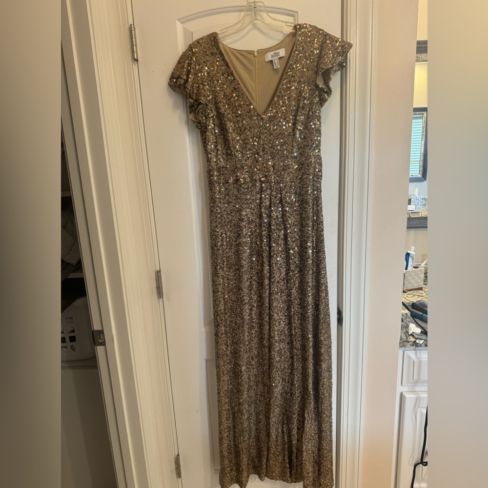 Beautiful, gold sequence, formal gown